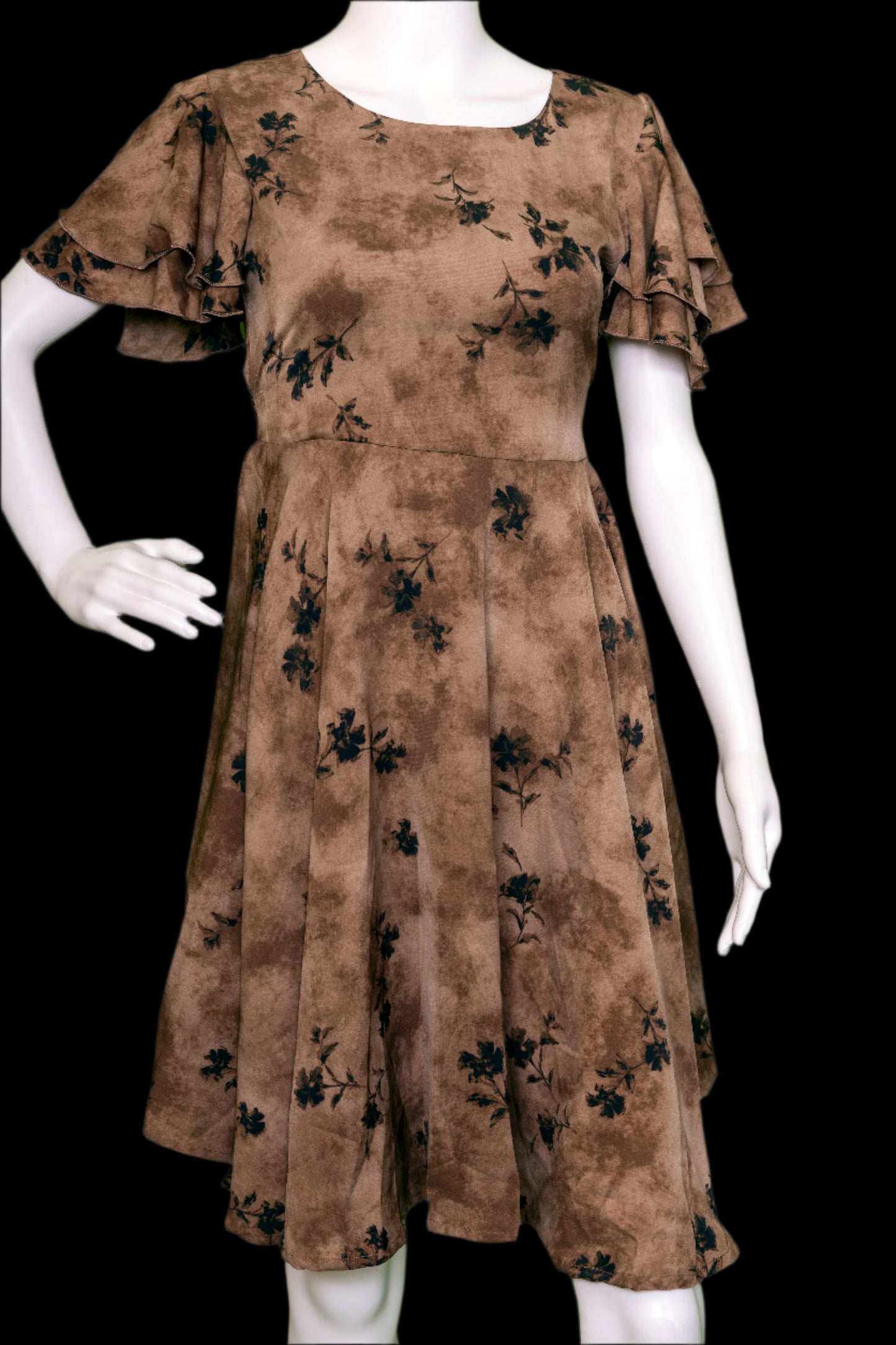 Mocha Bloom Dress