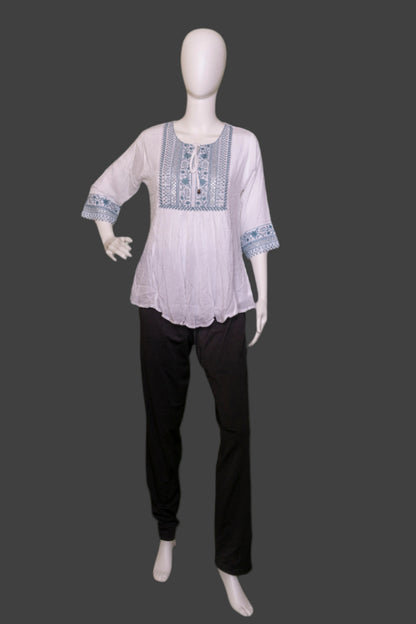 Snow Bloom Top