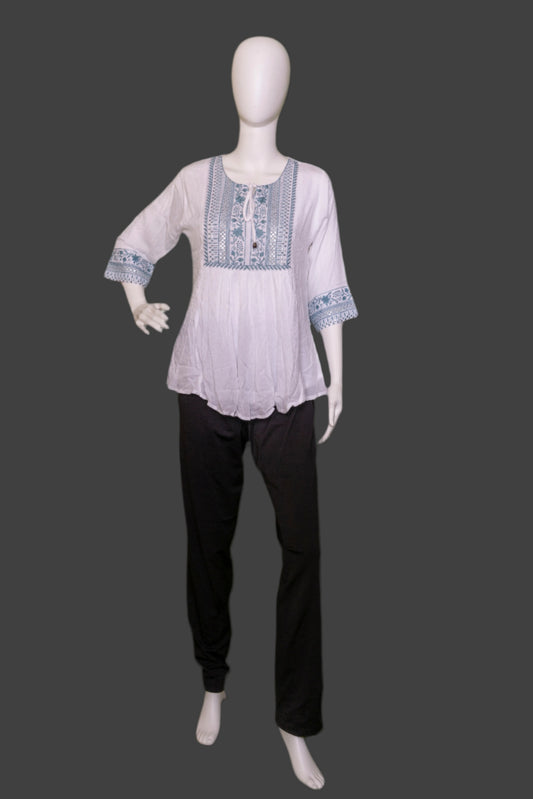 Snow Bloom Top
